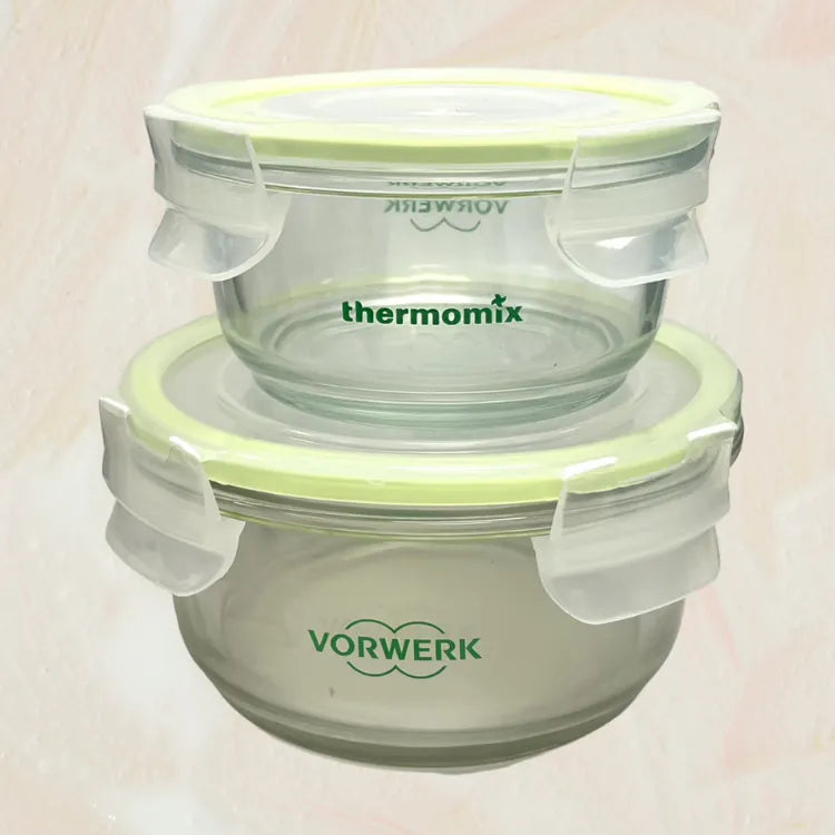 圓形玻璃保鮮盒二入組